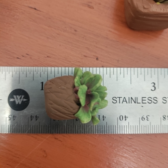 6 Polymer clay & tiger maple potted plants - Picture 10 of 11